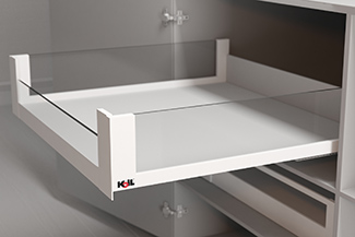 GLASS SLIM BOX DRAWER WITH HALF GLASS (167 mm)