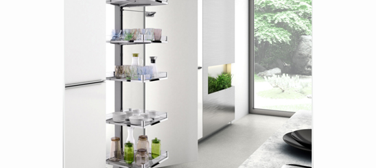 KKA-07 Space Swivel Pull Out (Glass) (Soft Close)